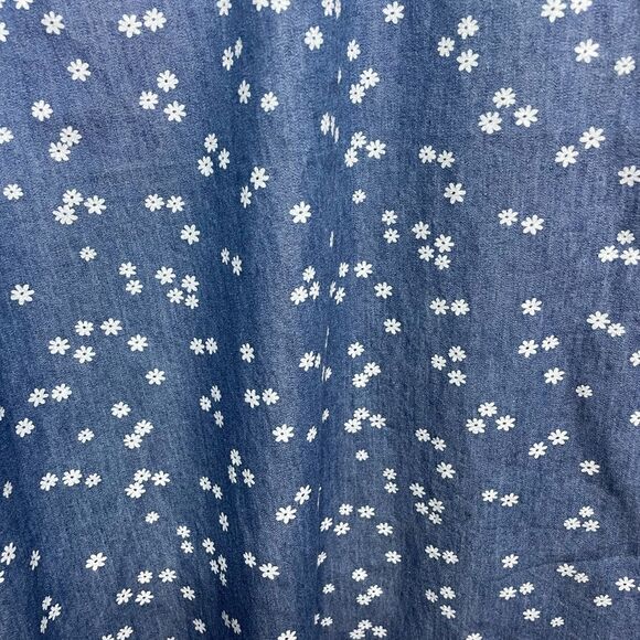 Cato Daisy Print Wide Leg Cropped Denim Pants 22/24W - Picture 6 of 7